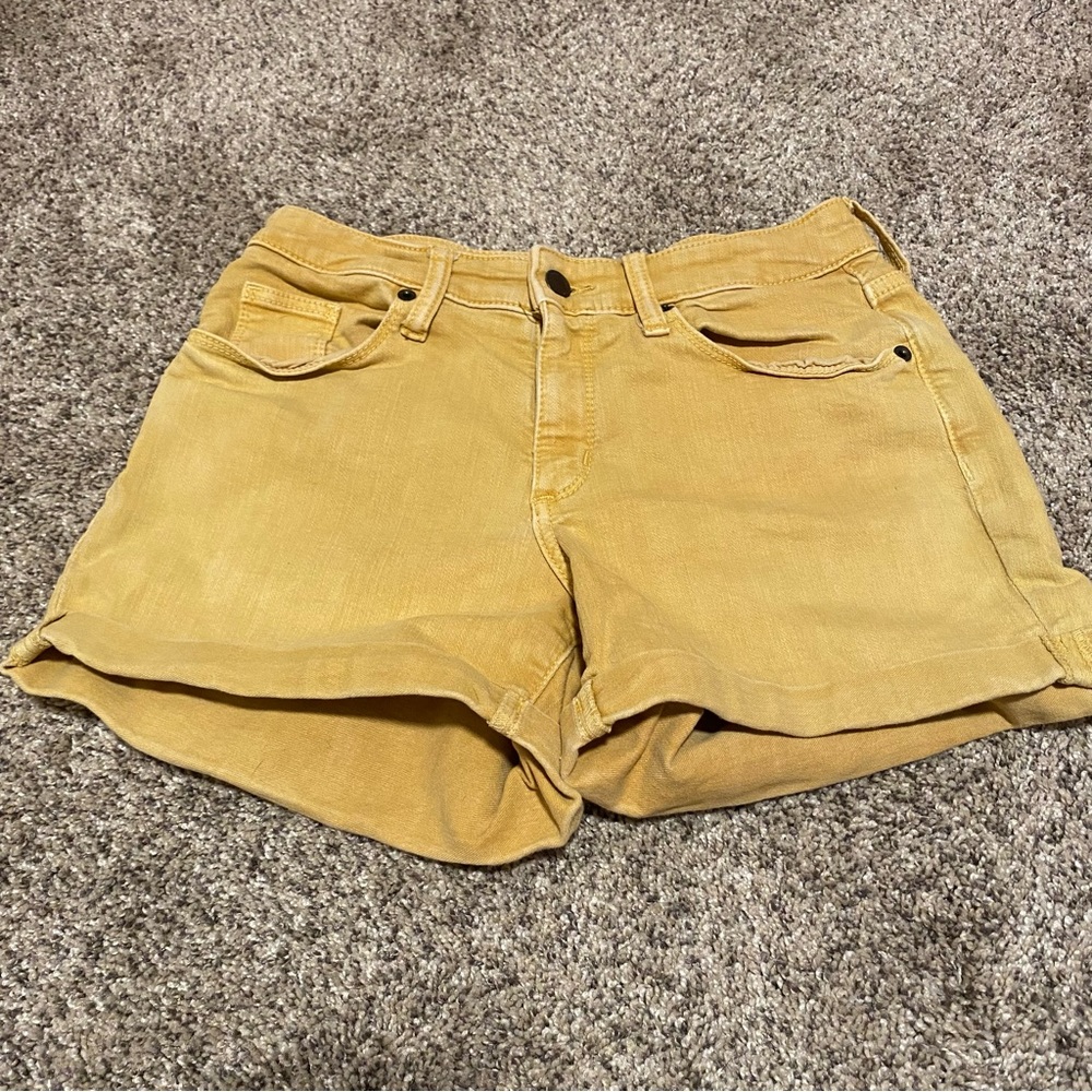 Universal Thread Tan Jean Shorts Mid-Thigh Length